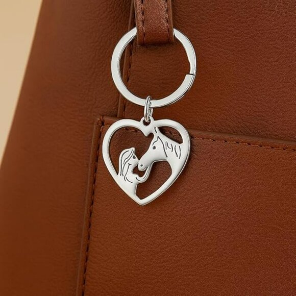 Horse Keychain with Girl Equestrian Lovers and Horse Enthusiasts - Picture 2 of 2